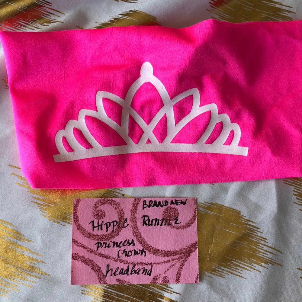 Pink princess crown headband “hippie runner”🏃‍♀️